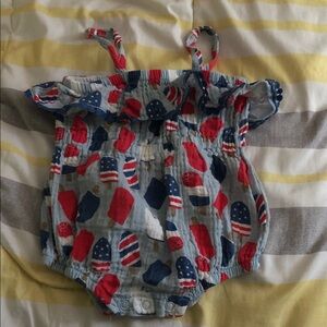 Baby Essentials Red, White, and Blue Romper